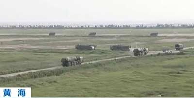 南京軍區(qū)炮兵部隊在黃海附近進行了大規(guī)模實兵實彈演習，這種大規(guī)模遠程火箭炮火力打擊演習尚屬首次。資料圖