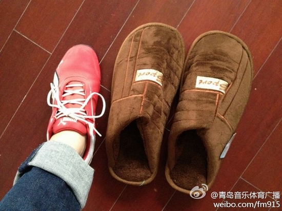 麥蒂入住的酒店，為其準(zhǔn)備好了大號(hào)的拖鞋