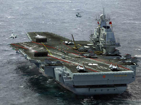 解放軍新建航母上海某船廠現(xiàn)身 外形巨大