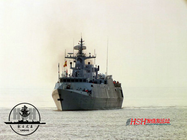 資料圖：中國056型護衛(wèi)艦進行航行測試。
