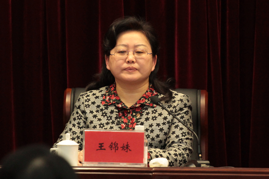   市政府糾風(fēng)辦主任、市監(jiān)察局局長王錦妹出席會議