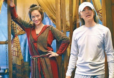 周星馳與舒淇拍攝《西游降魔篇》片期間合作無間。（資料圖）