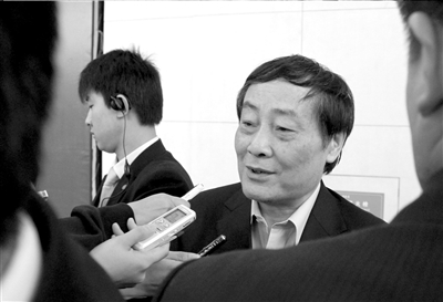 宗慶后接受記者采訪（資料圖片）。本報(bào)記者王海欣攝